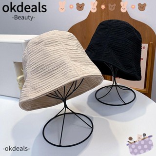 Okdeals หมวกบักเก็ต ผ้าชีฟอง แบบบาง กันแดด แฟชั่นฤดูร้อน สําหรับเด็กผู้หญิง