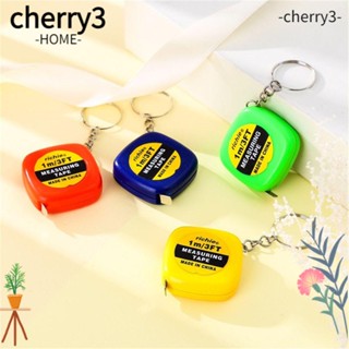 Cherry3 ไม้บรรทัดวัดความสูงอัตโนมัติ ทรงสี่เหลี่ยม พร้อมเทปม้วนพวงกุญแจ สําหรับเด็ก