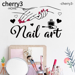 Cherry3 สติกเกอร์ มีกาวในตัว ใช้ซ้ําได้ สําหรับติดตกแต่งผนังบ้าน ร้านเสริมสวย