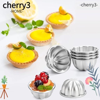 Cherry3 แม่พิมพ์ทาร์ตไข่ มัฟฟิน อะลูมิเนียมอัลลอย ไม่เหนียวติด 12 ชิ้น 12 แพ็ค