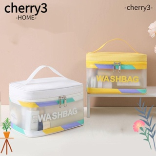 CHERRY3 กระเป๋า PVC แบบใส สําหรับใส่เครื่องสําอาง