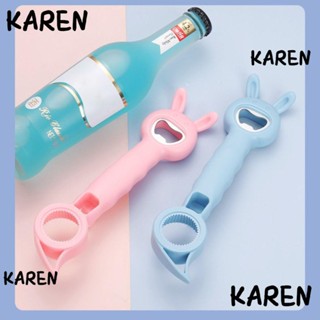 Karen 4 In 1 ที่เปิดกระป๋องเบียร์ สเตนเลส อเนกประสงค์ 2 ชิ้น