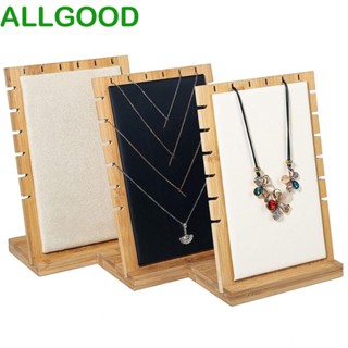 Allgoods ชั้นวางเครื่องประดับ สร้อยคอ สร้อยข้อมือ แบบไม้ รูปตัว L สร้างสรรค์