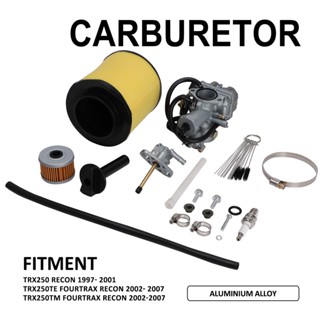 JFG MOTO CARB Carburetor Set For TRX250 Recon 1997- 2001 TRX250TE TRX250TM Fourtrax Recon 2002- 2007 Aluminum MOTOCROSS MOTORCYCLE