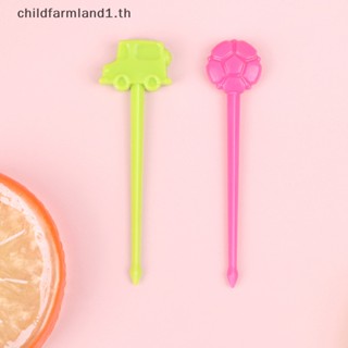 [childfarmland1] ส้อมจิ้มผลไม้ เบนโตะ อาหารกลางวัน รูปการ์ตูนเครื่องบิน หุ่นยนต์ 16 ชิ้น [TH]