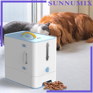 [Sunnimix] กล่องเก็บอาหารสัตว์เลี้ยง ขนาดใหญ่ ที่ทนทาน พร้อมชาม สําหรับสุนัข แมว