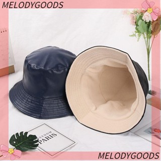 Melodg หมวกบักเก็ตลําลอง กันน้ํา กันฝน พับได้ สีแคนดี้ ให้ความอบอุ่น แฟชั่นฤดูใบไม้ร่วง ฤดูหนาว