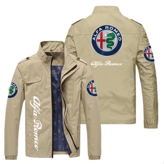 Alfa Romeo LOGO jacket car shop custom work clothes Giulia Stelvio MiTo Giulietta 4C 8C outdoor driving loose thin cardigan stand collar windbreaker