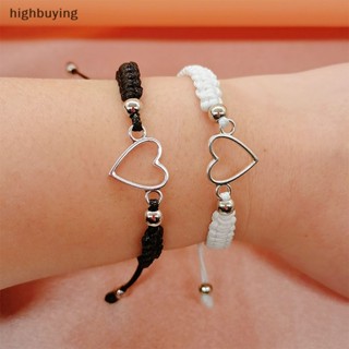 [highbuying] สร้อยข้อมือคู่รัก หัวใจรัก สําหรับคนรัก ผู้หญิง ผู้ชาย ทํามือ เชือกปรับได้ เพื่อน ความสัมพันธ์ จับคู่ สร้อยข้อมือ เครื่องประดับ ของขวัญใหม่ พร้อมส่ง