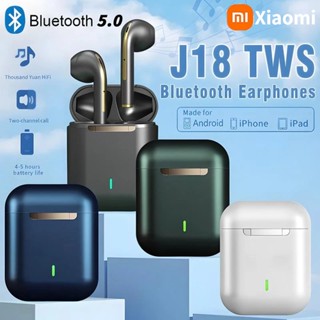 Xiaomi J18 Bluetooth หูฟัง TWS หูฟังไร้สาย หูฟังสเตอริโอ กันน้ําสําหรับ Xiaomi Huawei การควบคุมแบบสัมผัส ชุดหูฟังเกมมิ่งกีฬา