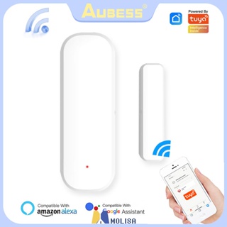 Aubess Tuya Smart Zigbee Wifi Door Sensor เปิด/ปิดเครื่องตรวจจับ Wifi Window Sensor Smartlife App ทำงานร่วมกับ Google Home Alexa MOLISA