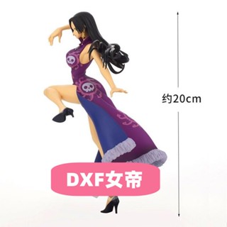 โมเดลตุ๊กตา อนิเมะ One Piece Nine Snake Princess DXF Empress Qiwuhai Hancock DXF Luo Two-Dimensional Beauty สําหรับตกแต่งโต๊ะ