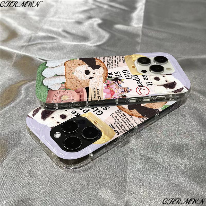 ชีสเค้กสุนัข iPhone14promax เคสโทรศัพท์น่ารัก Apple 1312/11 Soft Case 7/8plus โปร่งใส xr/sins ANSG