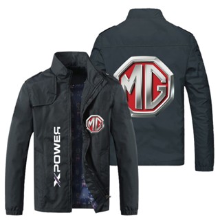 MG LOGO jacket car shop custom work clothes outdoor driving loose thin cardigan stand collar windbreaker