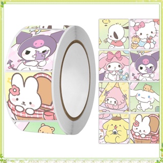 SANRIO สติกเกอร์ซีล ลายการ์ตูน Kuromi My Melody น่ารัก ขนาด 20 มม. 25 มม. สําหรับตกแต่งสมุดภาพ แล็ปท็อป กระเป๋าเดินทาง DIY จํานวน 500 ชิ้น