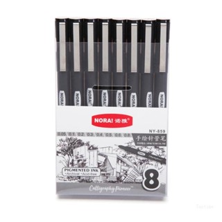 ปากกา Fineliner กันน้ํา 8 ชิ้น สําหรับจดหมายและร่างเอกสารสํานักงาน