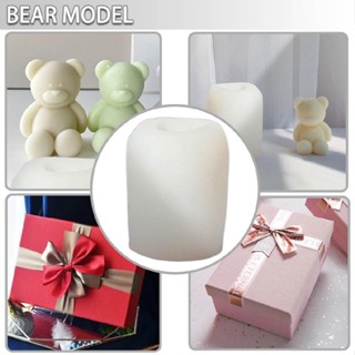 Silicone Candle Mould 3D Bear Shape Casting Mold Plaster Crafts for Soap Making