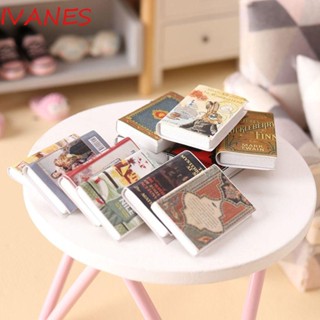 Ivanes หนังสือจิ๋ว สเกล 1:12 สไตล์ยุโรป คลาสสิก DIY สําหรับตกแต่งบ้านตุ๊กตา