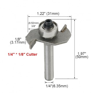 ⚡NEW 8⚡1pc-T-Slot-Router Bit 1/4 Shank 1/8 Cutting Depth 2 Flutes HSS Cutter Grooving