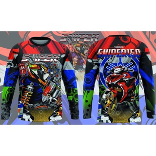 เสื้อกีฬาแขนยาว ลาย yamaha sniper riders สําหรับขี่จักรยานยนต์