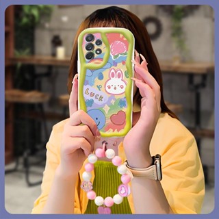 texture Wave border Phone Case For Samsung Galaxy A72 4G/5G/SM-A726B Heat dissipation Soft trend flower Full edging