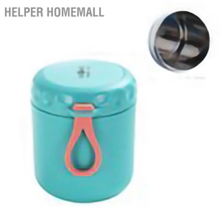  Helper HomeMall ถ้วยซุปความร้อนความร้อนไมโครเวฟสแตนเลสพร้อมฝาปิดผนึกภาชนะบรรจุอาหารร้อนสำหรับพนักงานออฟฟิศ