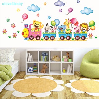 Ulove1bsby สติกเกอร์ติดผนัง ลายสัตว์ รถไฟ DIY สําหรับตกแต่งบ้าน ห้องเด็กเล็ก
 Th