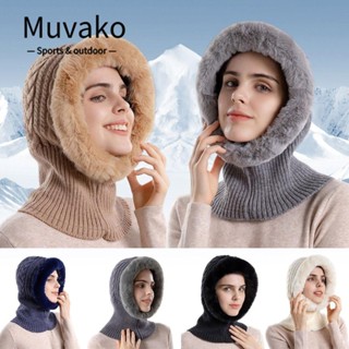 Muvako หมวกไหมพรม ผ้าแคชเมียร์ แบบหนา ป้องกันหู กันลม สําหรับกลางแจ้ง