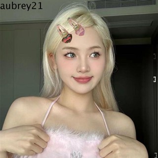 Aubrey1 กิ๊บติดผม รูปตัวอักษรบาร์บี้ ประดับเพชร รูปหัวใจน่ารัก สําหรับเด็กผู้หญิง