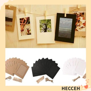 Hecceh กรอบรูปกระดาษคราฟท์ ขนาด 3-6 นิ้ว สําหรับแขวนตกแต่งผนัง งานแต่งงาน ปาร์ตี้ DIY 10 ชิ้น