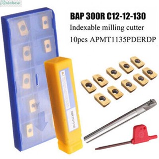 ที่จับมีดกลึง แข็งแรง BAP 300R C12 12 130 และใบมีดกลึง APMT1135PDERDP 10 ชิ้น