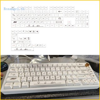 Rox 131 ปุ่มกดคีย์บอร์ด PBT ลายกราฟฟิตี้เชอร์รี่ สําหรับคีย์บอร์ด Mechanical