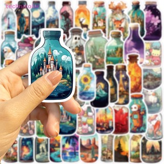 [technicolor] สติกเกอร์ ลายการ์ตูน Big World in a Bottle Graffiti สําหรับติดตกแต่งสมุดไดอารี่ โน้ตบุ๊ก แล็ปท็อป กระเป๋าเดินทาง DIY 50 ชิ้น