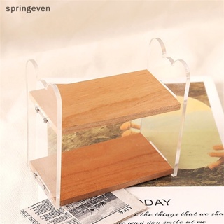 [springeven] ชั้นวางหนังสือ โมเดลตู้โชว์ เฟอร์นิเจอร์ ขนาดมินิ สําหรับตกแต่งบ้านตุ๊กตา 1:12 พร้อมส่ง