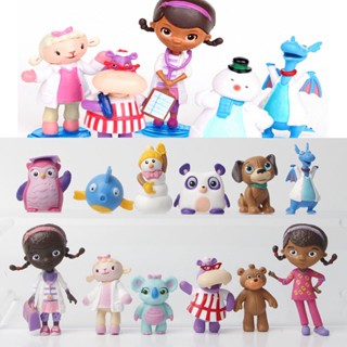 ฟิกเกอร์ เกม Doc Mcstuffins Check Up Time Stuffy Lambie Hallie Chilly ของเล่นสําหรับเด็ก