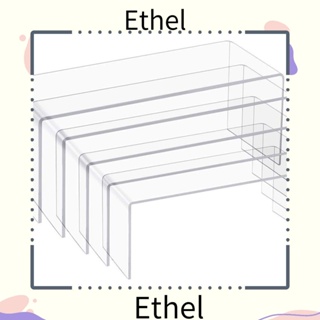 Ethel1 ชั้นวางเครื่องประดับอะคริลิคใส ทรงสี่เหลี่ยม ขนาดใหญ่ 5 ขนาด 5 ชิ้น