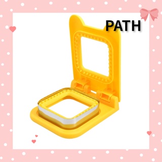 Path แม่พิมพ์ตัดแซนวิช พลาสติก สเตนเลส ทรงสี่เหลี่ยม สีเหลือง ใช้ง่าย ทนทาน