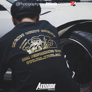 Tide brand Attitude AJDM Rocket Bunny Widebody เสื้อยืดแขนสั้น ผ้าฝ้าย 86BRZ