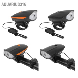 Aquarius316 ไฟหน้าจักรยานพร้อมฮอร์น USB ชาร์จไฟกลางคืนขี่ไฟฉายไฟหน้ากันน้ำ