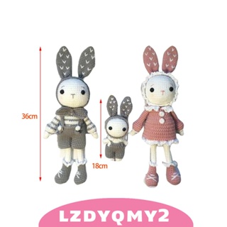 [Lzdyqmy2] ตะขอถักโครเชต์ รูปตุ๊กตากระต่าย DIY