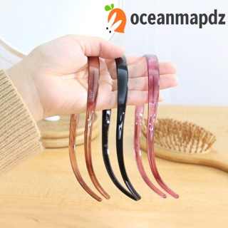 Oceanmapdz ที่คาดผม พลาสติกใส กันลื่น สไตล์เกาหลี สําหรับล้างหน้า