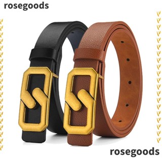 Rosegoods1 เข็มขัดคาดเอว หนัง PU ผสมสังกะสี ปรับได้ สําหรับผู้หญิง