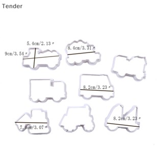 [Preferred] แม่พิมพ์ตัดคุ้กกี้ รูปรถบรรทุก DIY สําหรับตกแต่งเค้ก 8 ชิ้น [ขาย]
