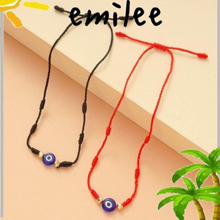 Emilee สร้อยข้อมือ ตาชั่วร้าย 2/6 ชิ้น และเครื่องราง สีแดงขี้เกียจ เครื่องประดับ สําหรับผู้ชาย และผู้หญิง Bestfriendcouple