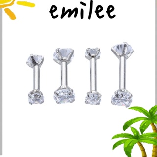 EMILEE Tragus ต่างหูแฟชั่น เหล็ก เพทาย อัญมณี ง่าม CZ Tragus Helix เจาะหู