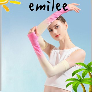 Emilee ปลอกแขน ผ้าเรยอน ไล่โทนสี กันแดด สําหรับวิ่ง ตกปลา