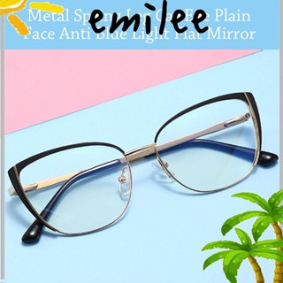 Emilee แว่นตา ป้องกันแสงสีฟ้า, การป้องกันดวงตา สีฟ้า แว่นตาทรงกลม, แว่นตาโลหะ วินเทจ เบาพิเศษ ออปติคอล แว่นตาผู้ชาย ผู้หญิง