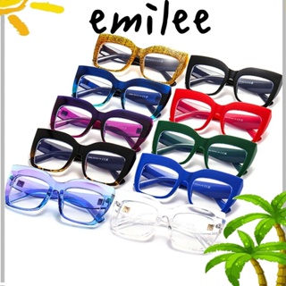 Emilee แว่นตา ทรงสี่เหลี่ยม ป้องกันดวงตา ป้องกันแสงสีฟ้า แว่นตาคลาสสิก โลหะ เบาพิเศษ แว่นตาคอมพิวเตอร์ ผู้ชาย ผู้หญิง