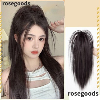 Rosegoods1 วิกผมหางม้า แบบคลิปหนีบ น้ําหนักเบา สําหรับผู้หญิง