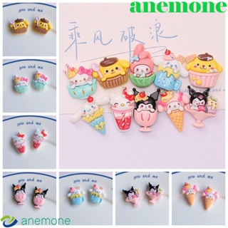 Anemone โมเดลเรซิ่น รูปการ์ตูนอนิเมะ Cinnamoroll น่ารัก ขนาดเล็ก สําหรับตกแต่งเคส Diy 10 ชิ้น